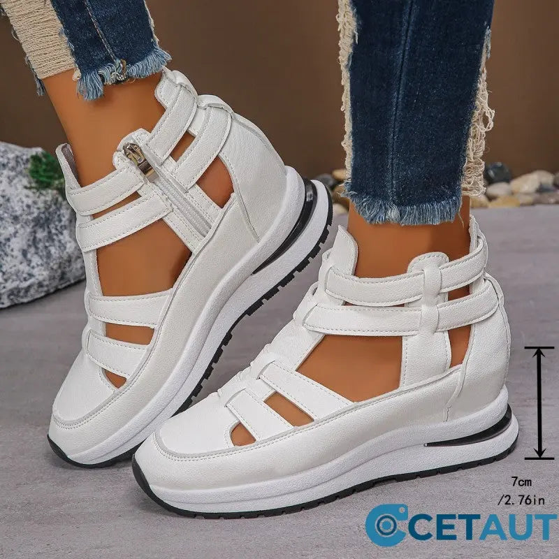 🔥Letzter Tag 50% Rabatt - Bequeme leichte Wedges mit seitlichem Reißverschluss cetaut