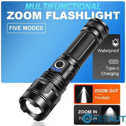 🔥Multifunktionale tragbare Outdoor-Zoom-Taschenlampe cetaut