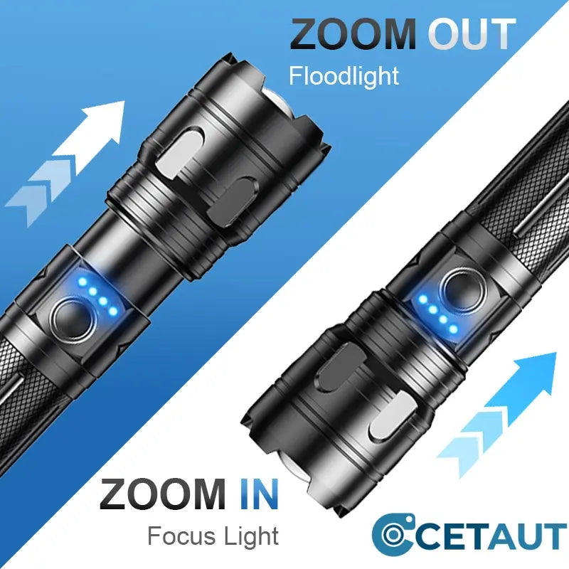 🔥Multifunktionale tragbare Outdoor-Zoom-Taschenlampe cetaut