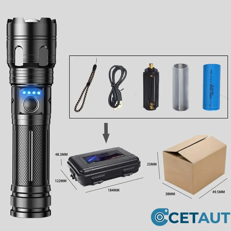 🔥Multifunktionale tragbare Outdoor-Zoom-Taschenlampe cetaut