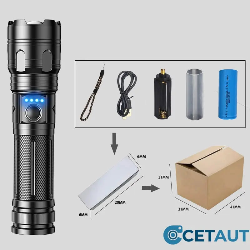 🔥Multifunktionale tragbare Outdoor-Zoom-Taschenlampe cetaut