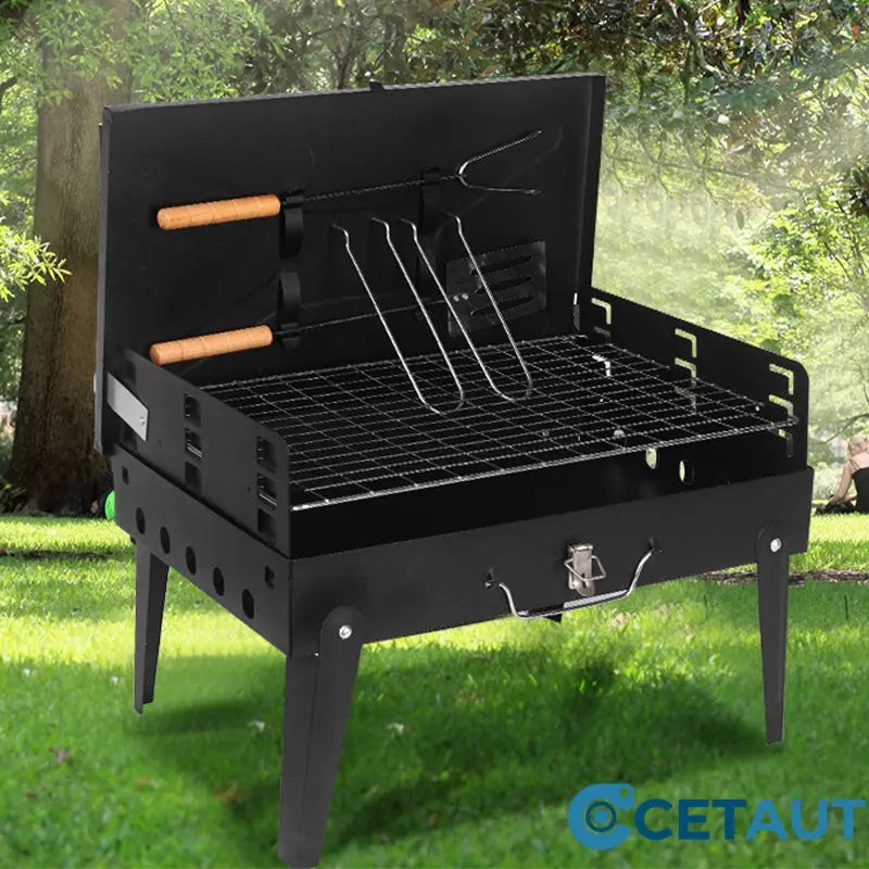 🚚 Livraison gratuite ! 🔥 Tragbarer faltbarer Holzkohlegrill für Outdoor-Kochen 🍖🔥🍃 cetaut