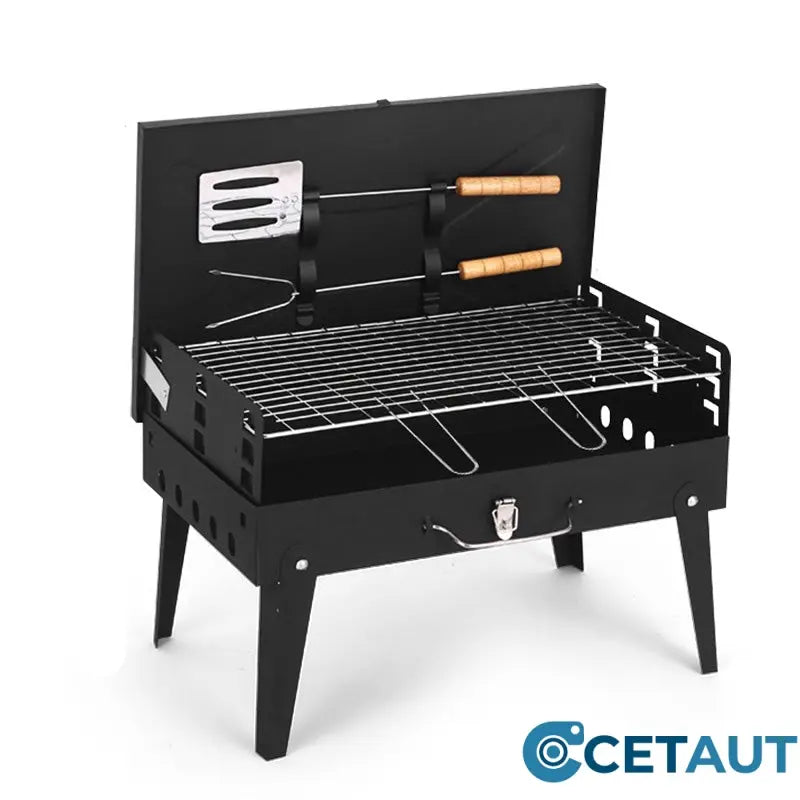 🚚 Livraison gratuite ! 🔥 Tragbarer faltbarer Holzkohlegrill für Outdoor-Kochen 🍖🔥🍃 cetaut