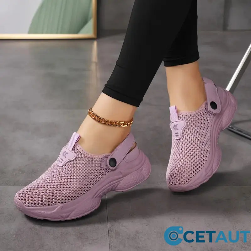 👟EVA-Sohlen federn jeden Schritt ab-Atmungsaktive, rutschfeste und lässige orthopädische Damen-Sneaker cetaut