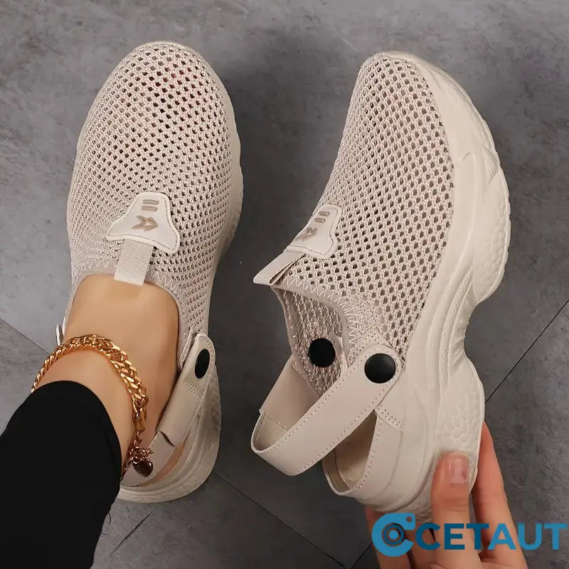 👟EVA-Sohlen federn jeden Schritt ab-Atmungsaktive, rutschfeste und lässige orthopädische Damen-Sneaker cetaut