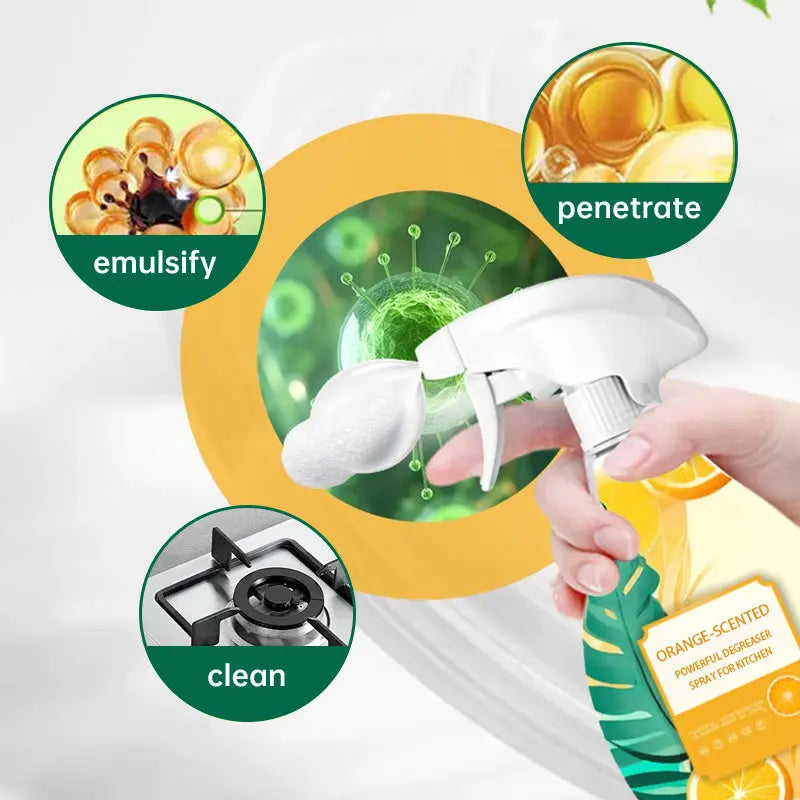 Kraftvolles Entfettungsspray mit Orangenduft für die Küche cetaut