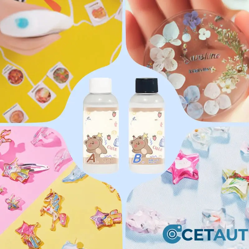 🎨Kristallklares Epoxidharz- und Härter-Set——Verwandle Ideen in glasklare Meisterwerke! cetaut