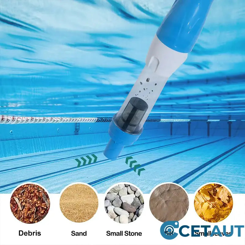 🏊3-in-1-Multifunktion-Pool-Reinigungsartefakt - Staubsaugbürste-Absaugung mit einem Klick fertig! Für Pool/Fischbecken/Badewanne Komplettes Zubehör cetaut
