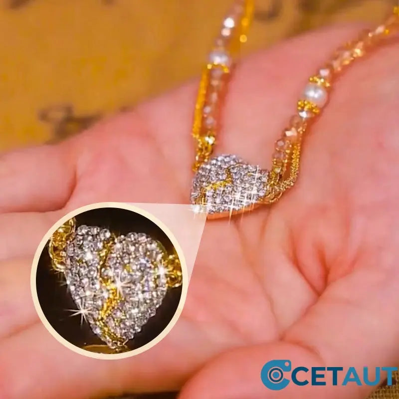 Magnetic Split Heart Matching Pendant Necklaces cetaut