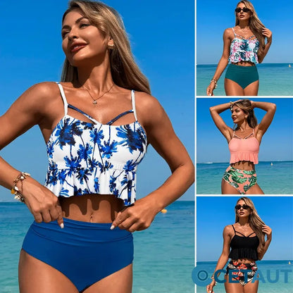 Lässiges zweiteiliges Bikini-Set für Damen cetaut