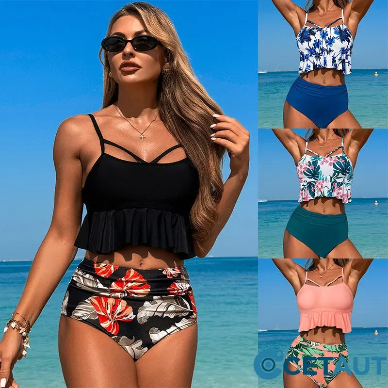 Lässiges zweiteiliges Bikini-Set für Damen cetaut