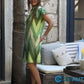 💕Charmantes Damenkleid mit lockerem Schnitt und Print cetaut