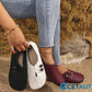 ✨ Frauen neue weiche synthetische Leder flache Schuhe cetaut
