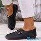 ✨ Frauen neue weiche synthetische Leder flache Schuhe cetaut