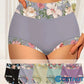 🌺 Damen High Waisted Baumwoll Slip Set – Blumenbedruckte Unterwäsche cetaut