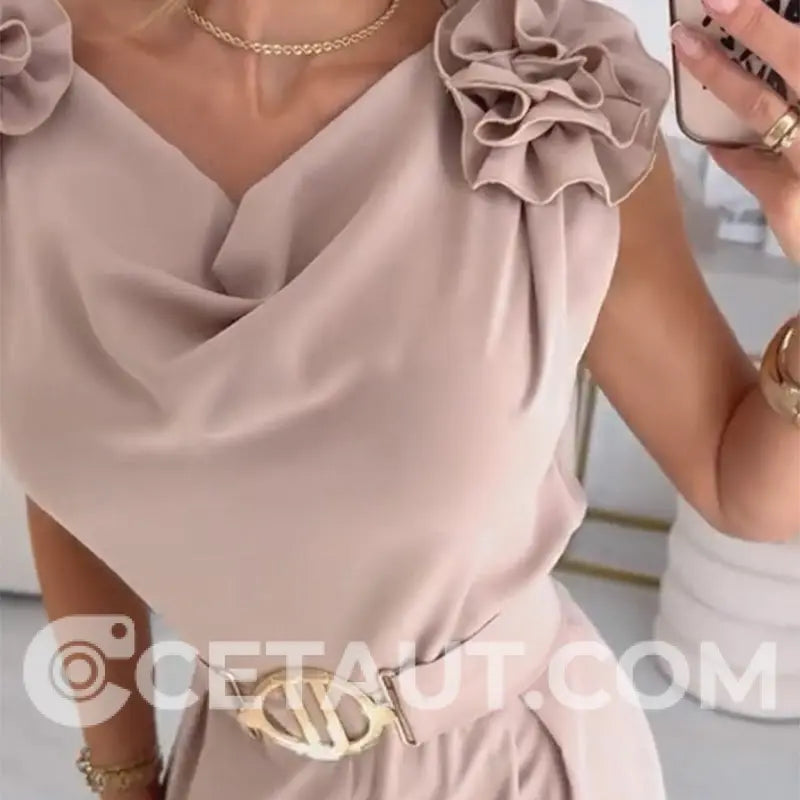 ✨Ärmelloser Jumpsuit für Frauen mit Blumenverzierung cetaut