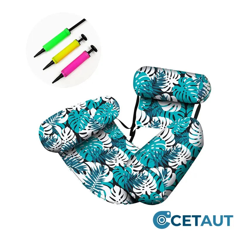 🌊Pool-Floater mit Tropen-Design: Leicht, stabil & blitzschnell aufgepumpt cetaut