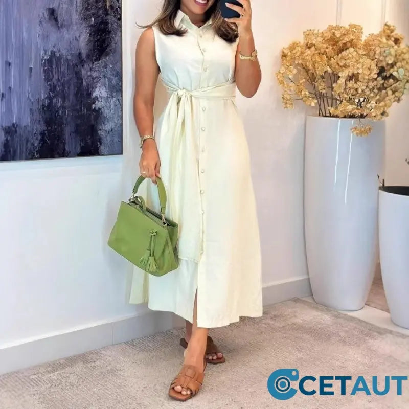 ✨✨Elegantes ärmelloses Blusenkleid cetaut