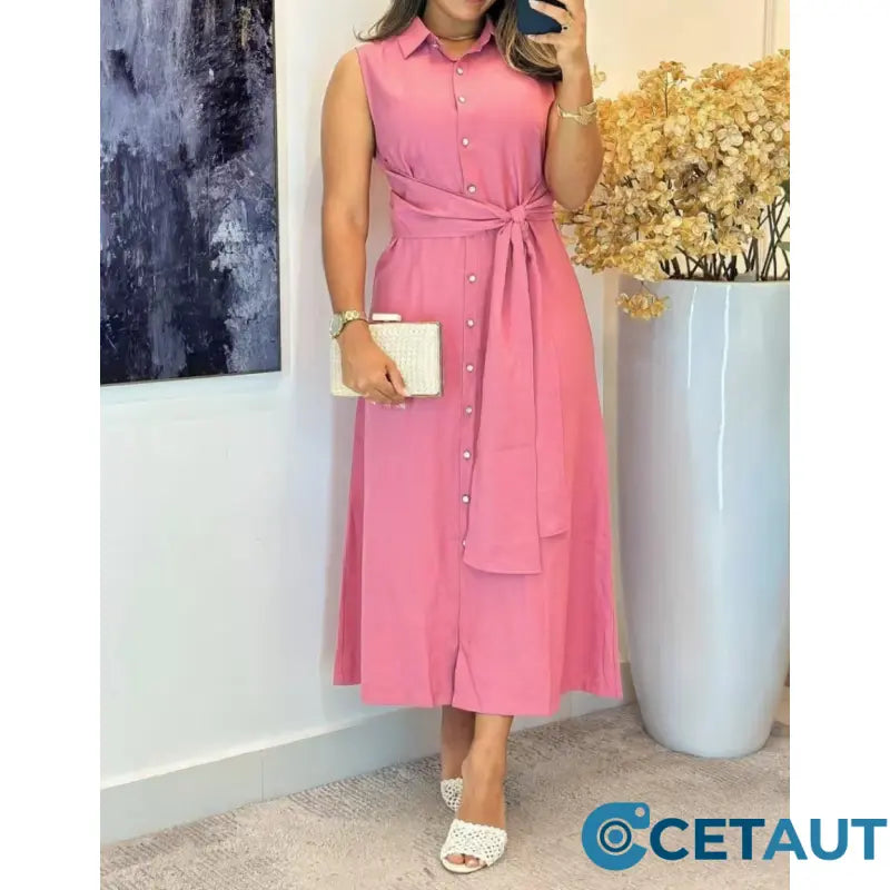 ✨✨Elegantes ärmelloses Blusenkleid cetaut