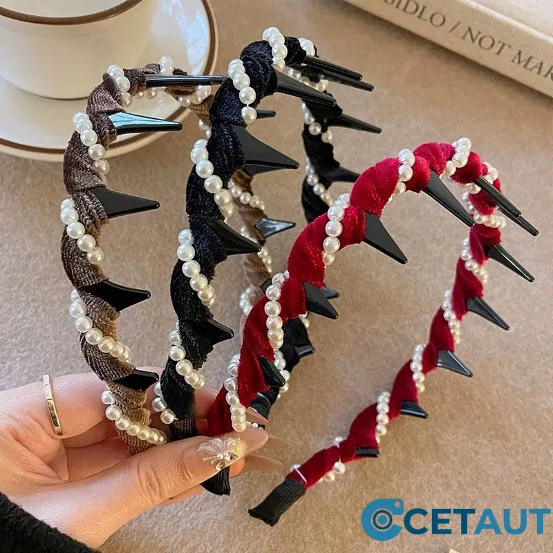🏆✨Heißer Verkauf🔥Vintage High Cranium Artificial Pearl Hairband （64% Rabatt） cetaut