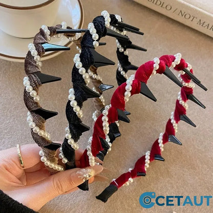 🏆✨Heißer Verkauf🔥Vintage High Cranium Artificial Pearl Hairband （64% Rabatt） cetaut