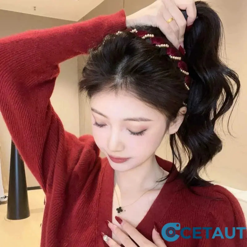 🏆✨Heißer Verkauf🔥Vintage High Cranium Artificial Pearl Hairband （64% Rabatt） cetaut
