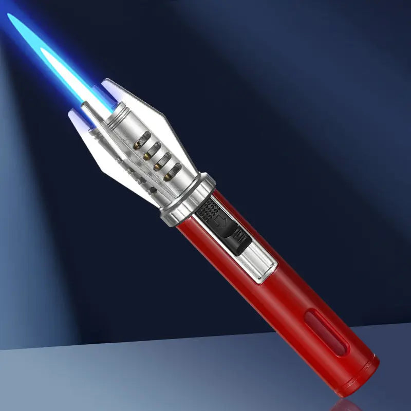 Zuverlässiger Flammenhelfer für Haus und Garten💎Tragbares aufblasbares winddichtes Feuerzeug cetaut