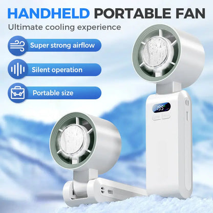Handheld Portable Fan with Ice Cooler cetaut