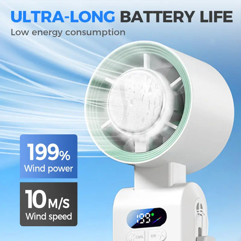 Handheld Portable Fan with Ice Cooler cetaut