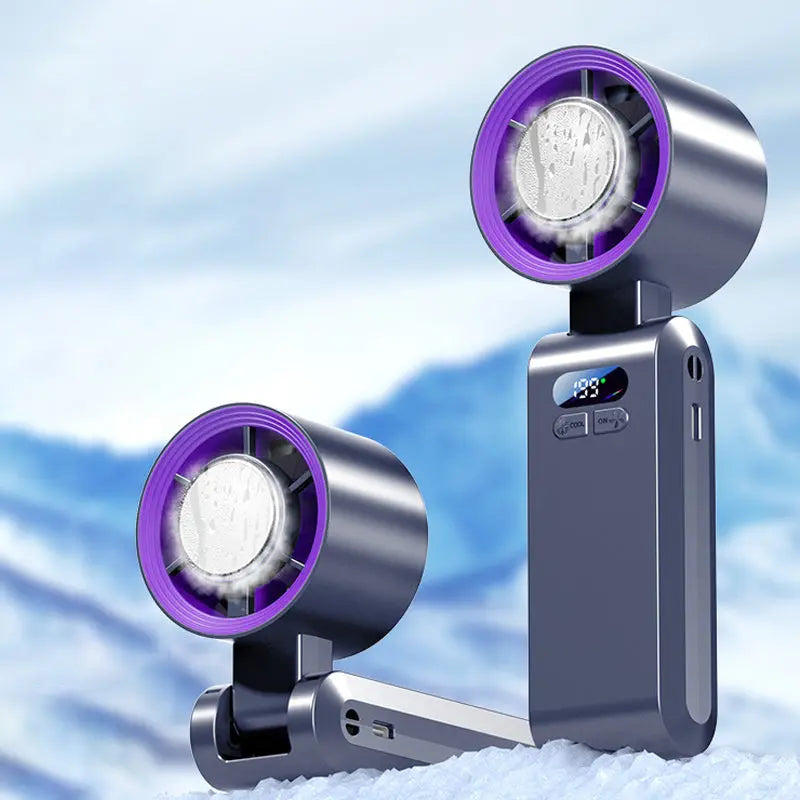 Handheld Portable Fan with Ice Cooler cetaut