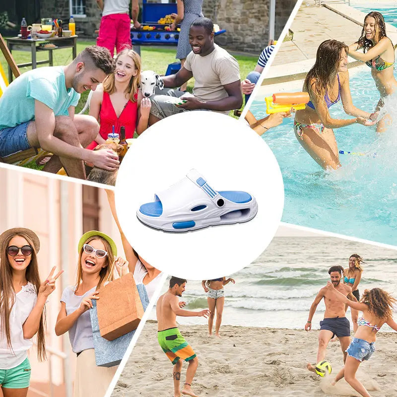 🏖️Rutschfeste und verschleißfeste Sommersandalen mit weicher, dicker Sohle und Schnalle cetaut