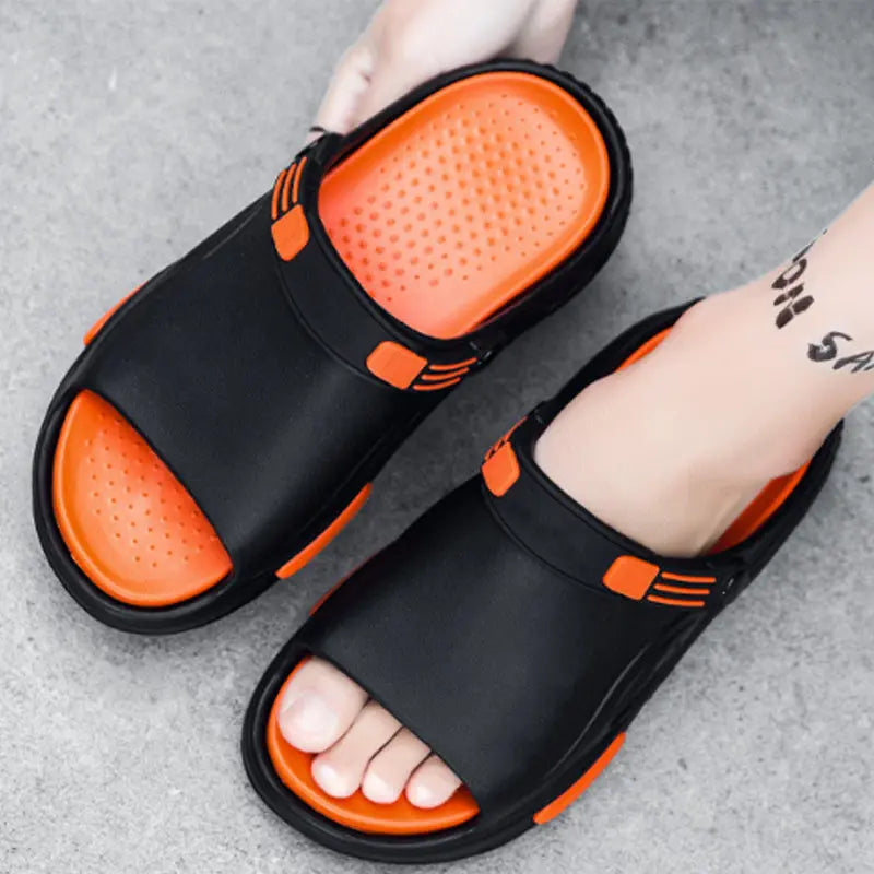 🏖️Rutschfeste und verschleißfeste Sommersandalen mit weicher, dicker Sohle und Schnalle cetaut