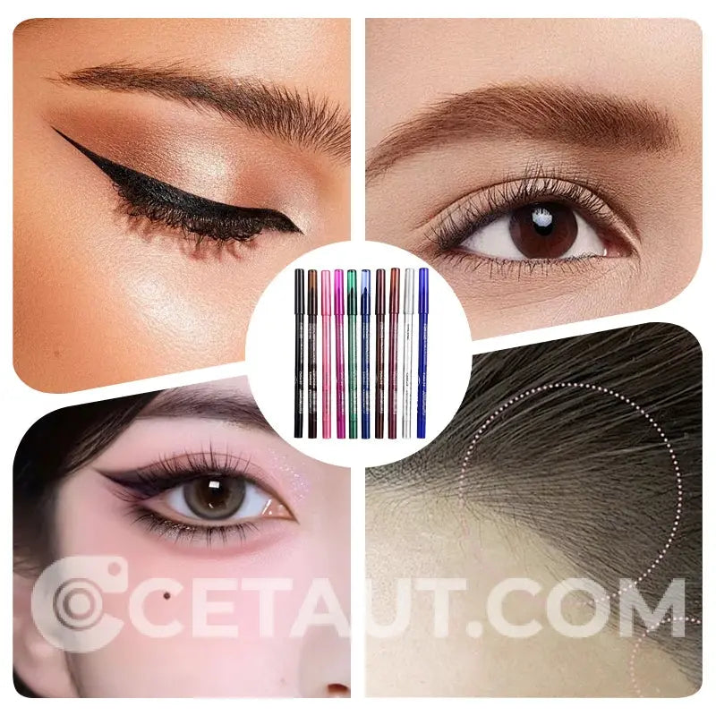 🔥✨ Begrenzte Zeit 50% Rabatt - 10 farbenfrohe Gel-Eyeliner (Ultra lang anhaltend, leuchtende Farben) cetaut