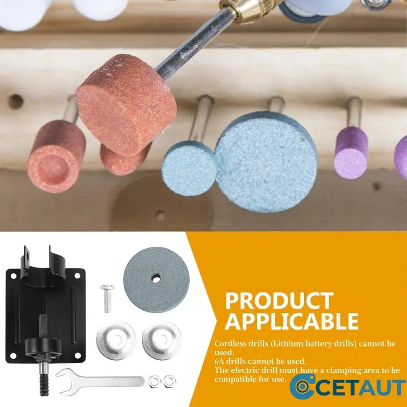 🛠️Mehrfunktions-Elektrobohrer-Basis zum Schleifen mit Schleifscheibe🏆Adapter passt zu Bosch, Makita, DeWalt und 99% der Marken cetaut