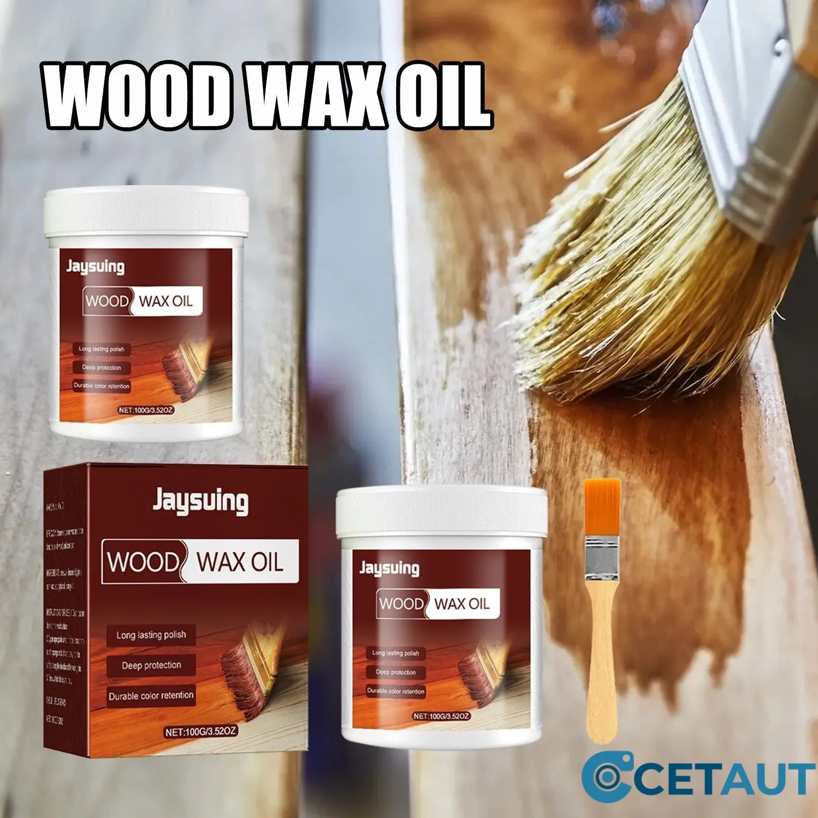 Holzreiniger & Politur - mit Premium-Bürste cetaut