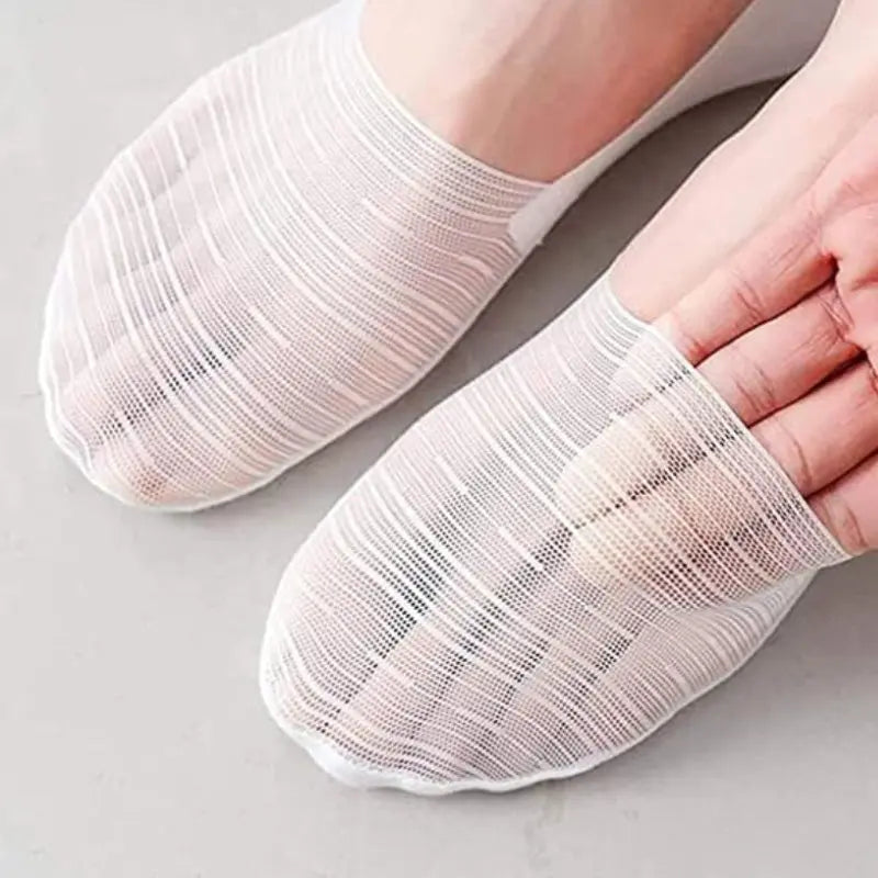 🧦5 Paar Ice-Seiden No-Show Socken – Ultra-dünn, rutschfest & atmungsaktiv für Sneaker & Loafer (50% Rabatt) cetaut