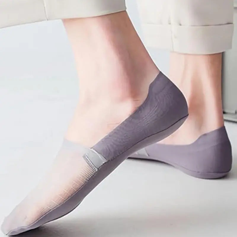 🧦5 Paar Ice-Seiden No-Show Socken – Ultra-dünn, rutschfest & atmungsaktiv für Sneaker & Loafer (50% Rabatt) cetaut