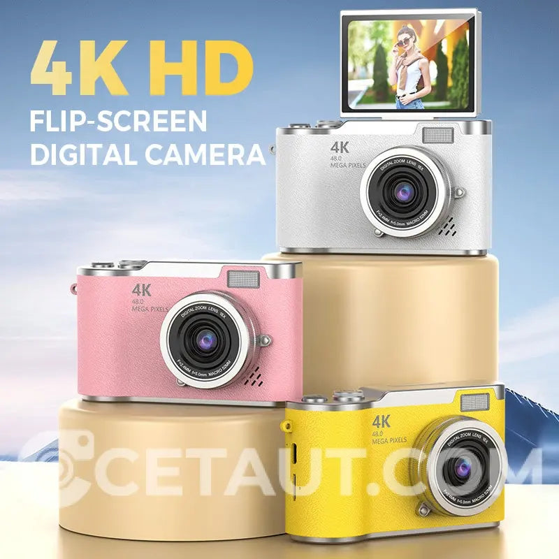 4K HD Flip-Screen Digital Camera✈️32GB-64GB free shipping cetaut