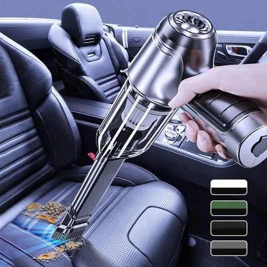 Kabelloser Auto-Staubsauger [2025] – 9000/12000PA Starkleistung, 60min Akku, HEPA-Filter, Ultra-Leicht (290g) für Auto & Sofa – Inkl. 3 Aufsätze cetaut