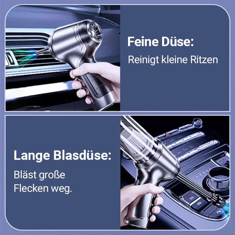 Kabelloser Auto-Staubsauger [2025] – 9000/12000PA Starkleistung, 60min Akku, HEPA-Filter, Ultra-Leicht (290g) für Auto & Sofa – Inkl. 3 Aufsätze cetaut