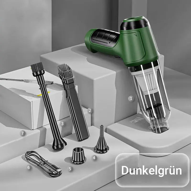 Kabelloser Auto-Staubsauger [2025] – 9000/12000PA Starkleistung, 60min Akku, HEPA-Filter, Ultra-Leicht (290g) für Auto & Sofa – Inkl. 3 Aufsätze cetaut