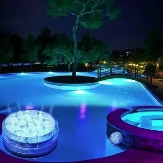 🌈Wasserdichte Unterwasser-Poolbeleuchtung mit 16 Farben & Funkfernbedienung (5m) – 10x LED für helle Beleuchtung🏖️ Ideal für Pool, Gartenparty, Whirlpool cetaut