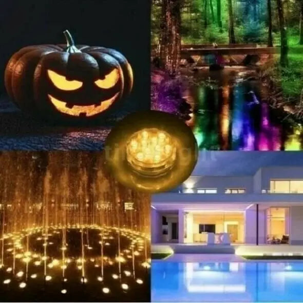 🌈Wasserdichte Unterwasser-Poolbeleuchtung mit 16 Farben & Funkfernbedienung (5m) – 10x LED für helle Beleuchtung🏖️ Ideal für Pool, Gartenparty, Whirlpool cetaut