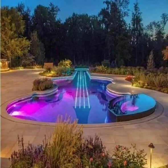 🌈Wasserdichte Unterwasser-Poolbeleuchtung mit 16 Farben & Funkfernbedienung (5m) – 10x LED für helle Beleuchtung🏖️ Ideal für Pool, Gartenparty, Whirlpool cetaut