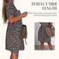 Women's Casual V-Neck Short Sleeve Dress cetaut
