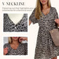 Women's Casual V-Neck Short Sleeve Dress cetaut
