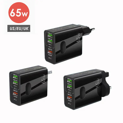 [Praktisches Geschenk] 65W Schnellladegerät mit mehreren Anschlüssen cetaut