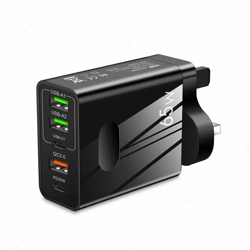 [Praktisches Geschenk] 65W Schnellladegerät mit mehreren Anschlüssen cetaut