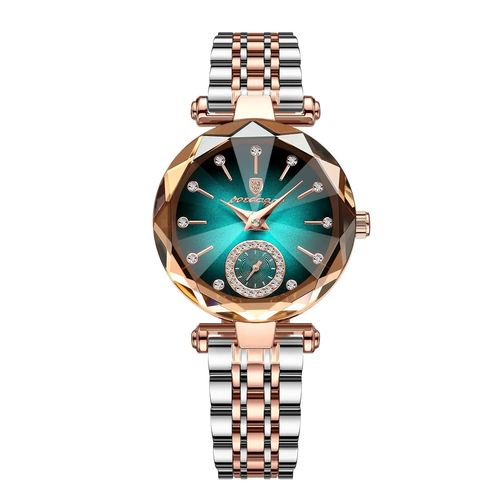 Luxus Uhren für Damen Edelstahl Wasserdicht Quarz Weiblich Armbanduhr Mädchen Geschenk+Box cetaut