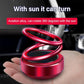 Solarbetriebenes Auto-Aromatherapie-Ornament mit drehbarem schwebendem Doppelring cetaut